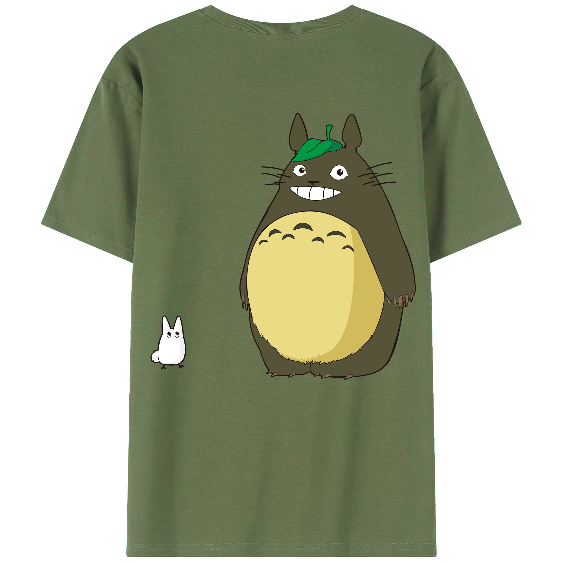 （画像用） となりのトトロ 草壁メイ 草壁サツキ My Neighbor Totoro Satsuki Kusakabe Mei Kusakabe 綿100％ メンズ半袖Tシャツ（バックプリント） 通気性